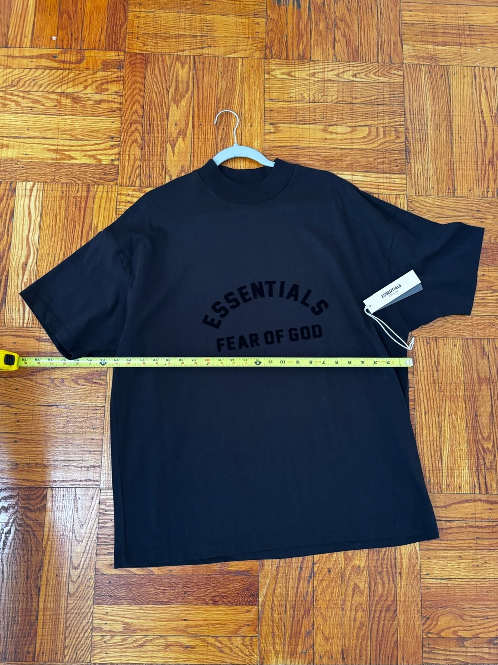 Fear of God Essentials Black Short Sleeve Logo Tee